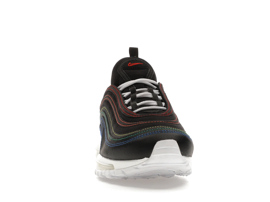Vue 9 de Nike Air Max 97 Black Rainbow Stitching 