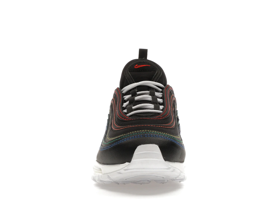 Vue 10 de Nike Air Max 97 Black Rainbow Stitching 