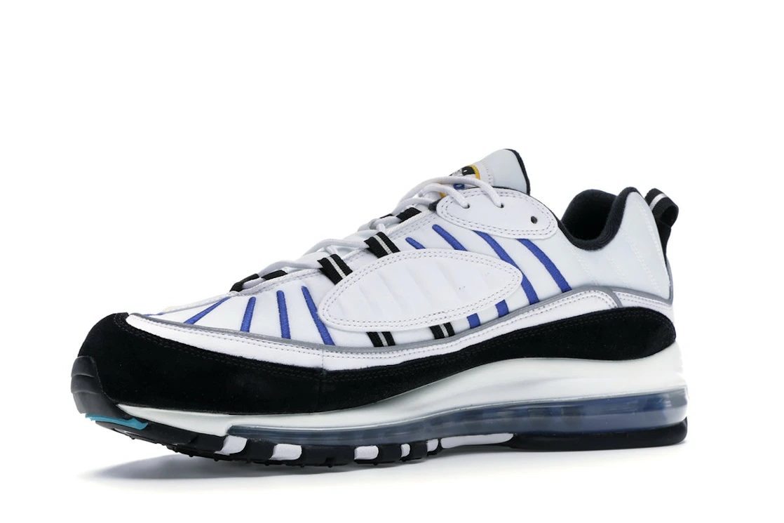 Vue 16 de Nike Air Max 98 White Teal Nebula University Gold