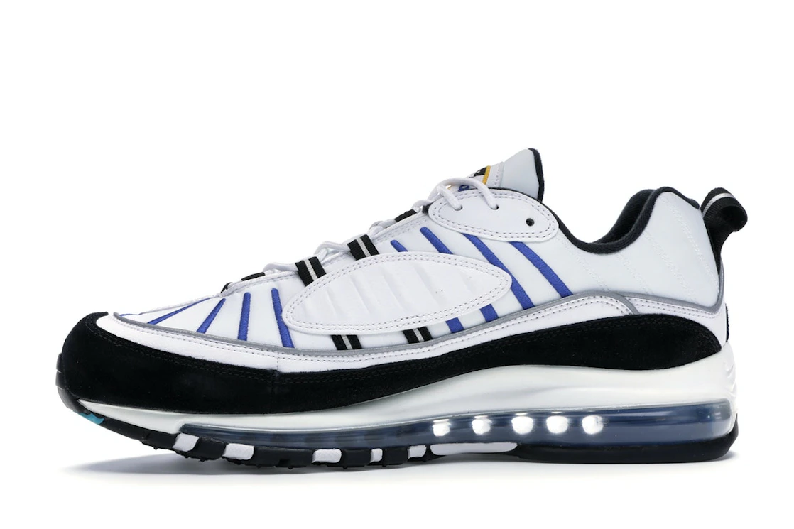 Vue 18 de Nike Air Max 98 White Teal Nebula University Gold