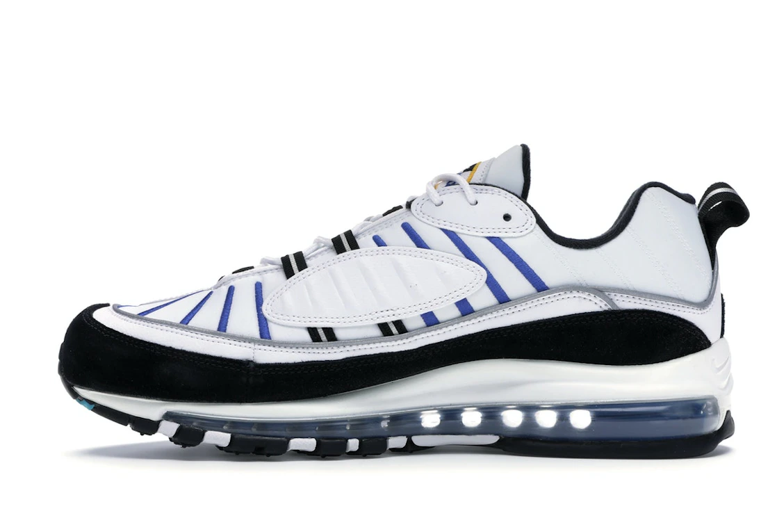 Vue 19 de Nike Air Max 98 White Teal Nebula University Gold