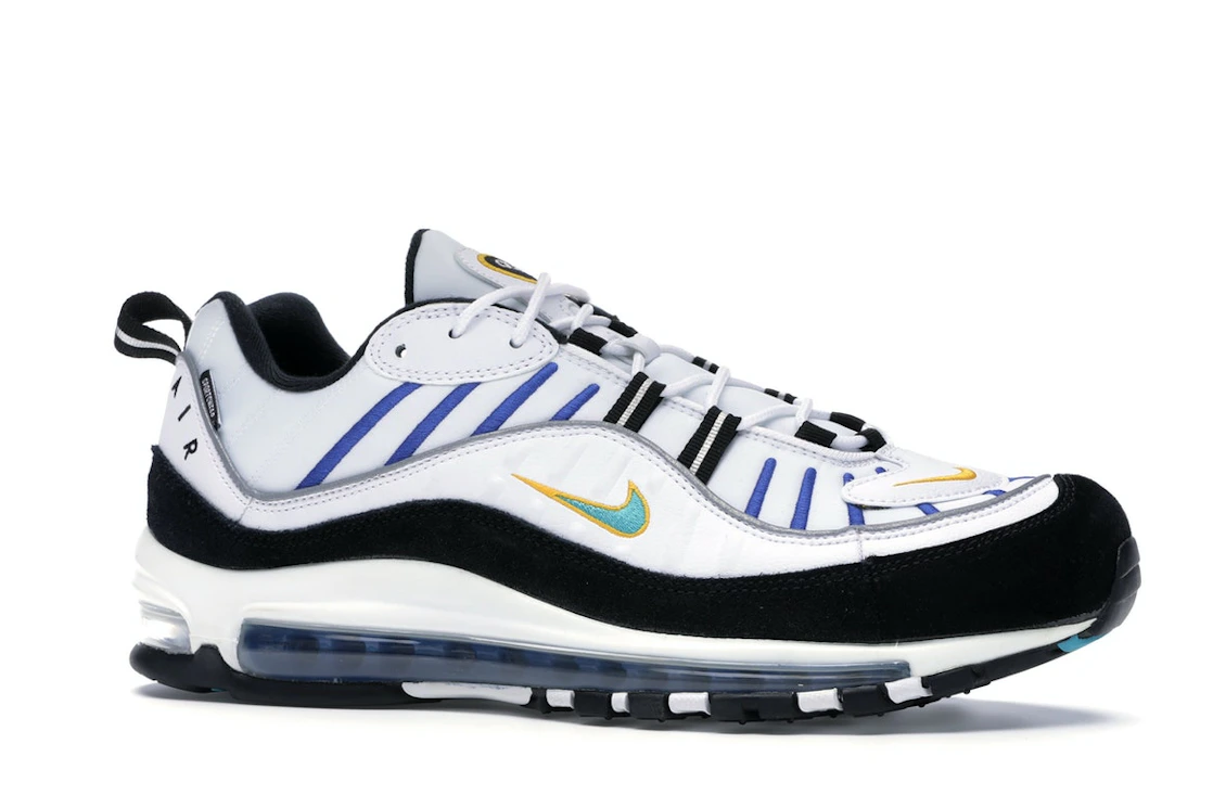 Vue 3 de Nike Air Max 98 White Teal Nebula University Gold