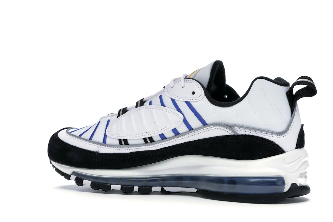 Vue 22 de Nike Air Max 98 White Teal Nebula University Gold