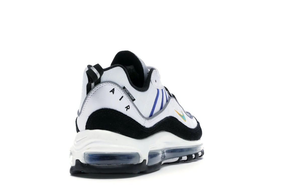 Vue 30 de Nike Air Max 98 White Teal Nebula University Gold