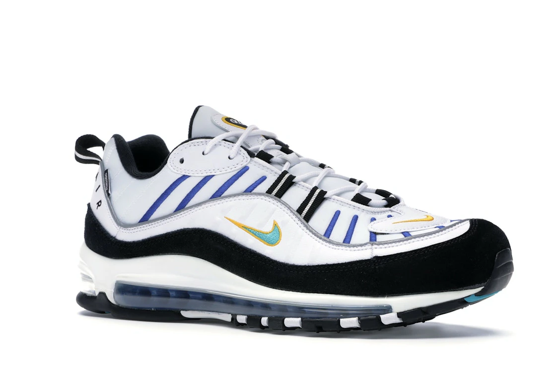 Vue 4 de Nike Air Max 98 White Teal Nebula University Gold