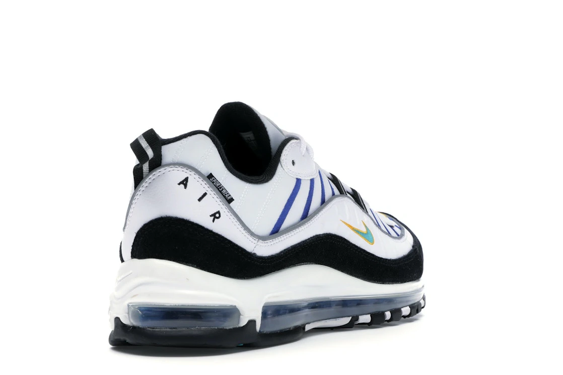 Vue 31 de Nike Air Max 98 White Teal Nebula University Gold