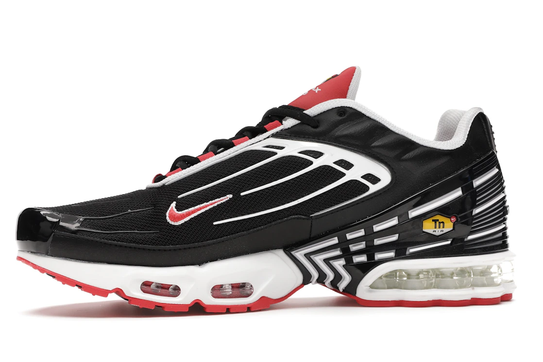 Vue 18 de Nike Air Max Plus 3 Black White Track Red