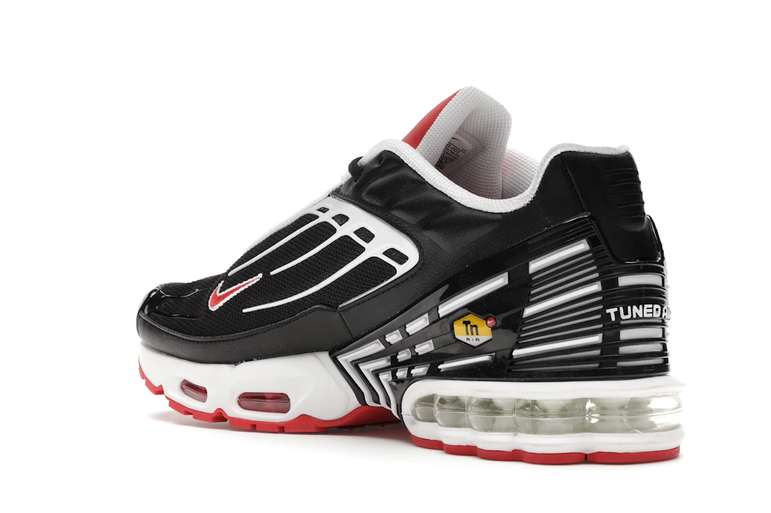 Vue 24 de Nike Air Max Plus 3 Black White Track Red