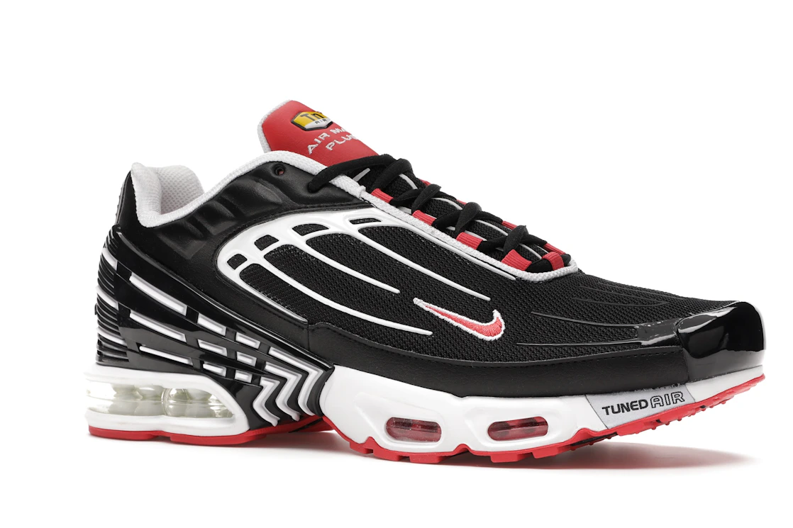 Vue 4 de Nike Air Max Plus 3 Black White Track Red