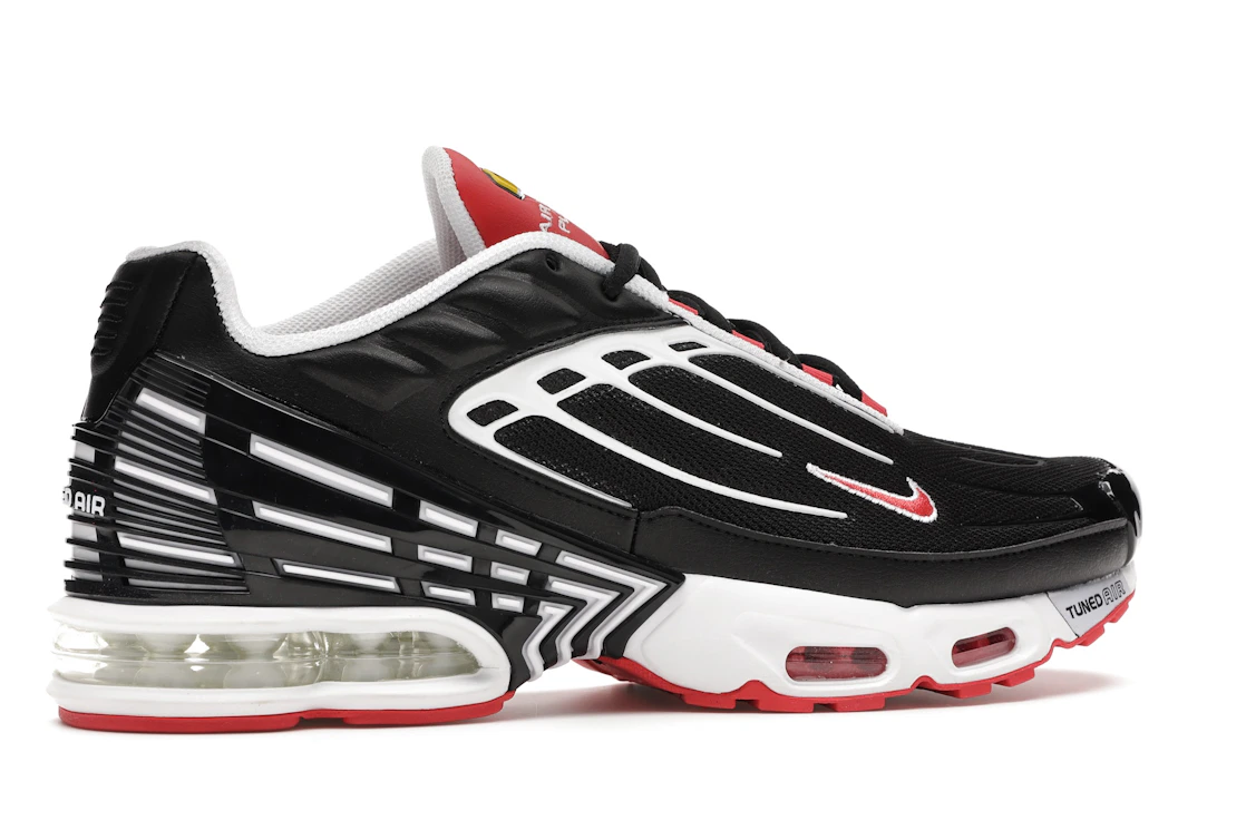 Vue 35 de Nike Air Max Plus 3 Black White Track Red