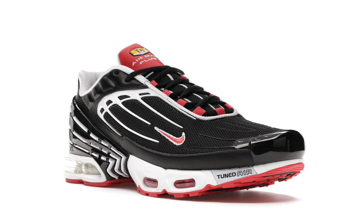 Vue 6 de Nike Air Max Plus 3 Black White Track Red