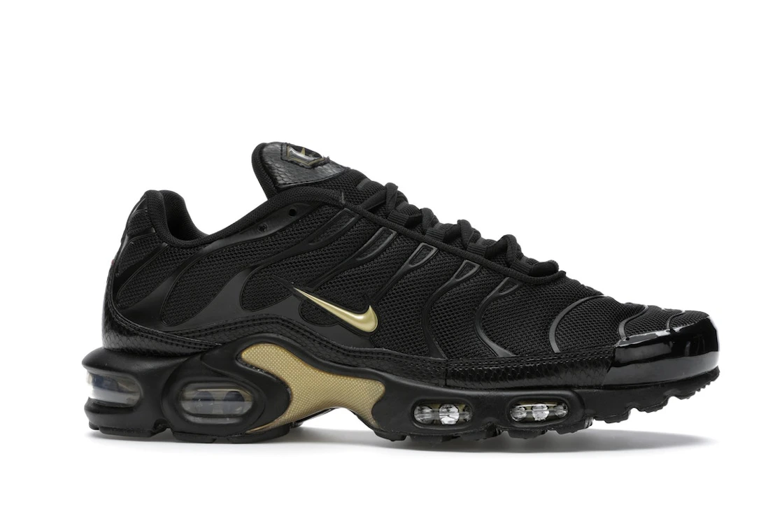 Vue 2 de Nike Air Max Plus Black Metallic Gold (2019)