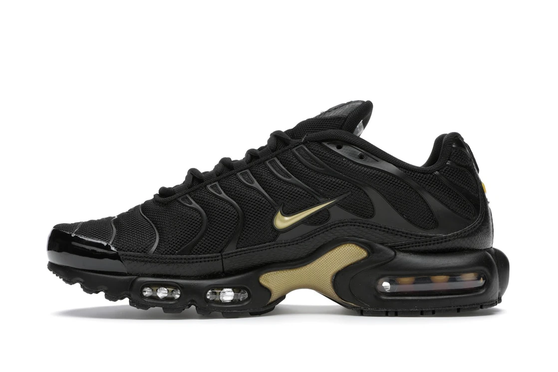 Vue 19 de Nike Air Max Plus Black Metallic Gold (2019)