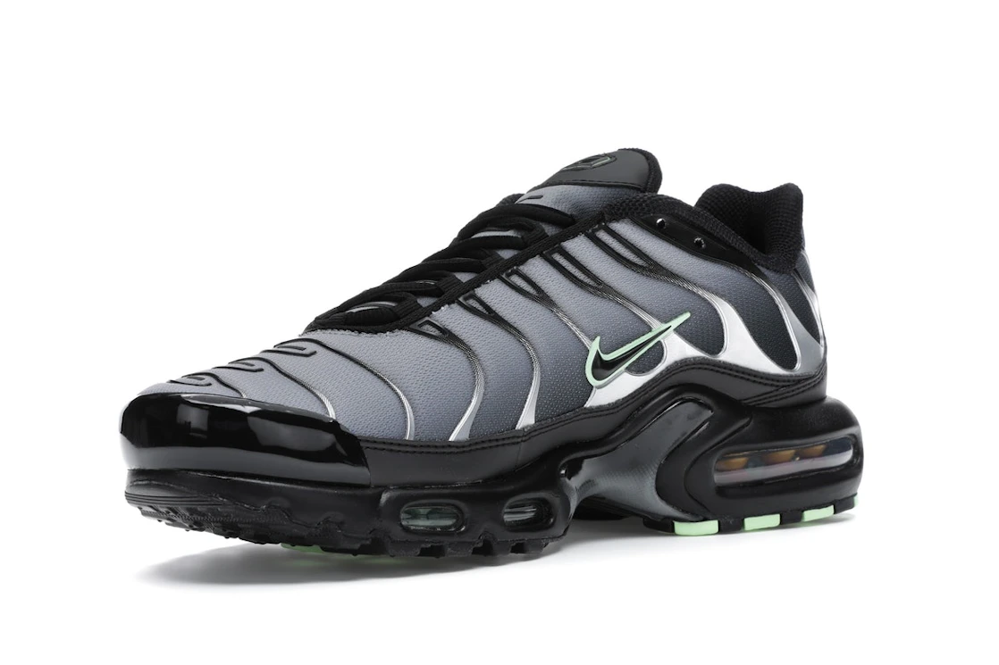 Vue 15 de Nike Air Max Plus Black Particle Grey Vapour Green