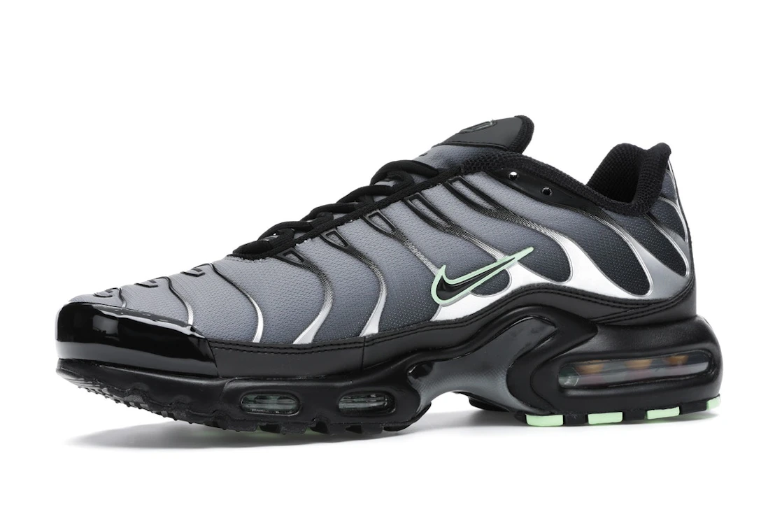Vue 17 de Nike Air Max Plus Black Particle Grey Vapour Green