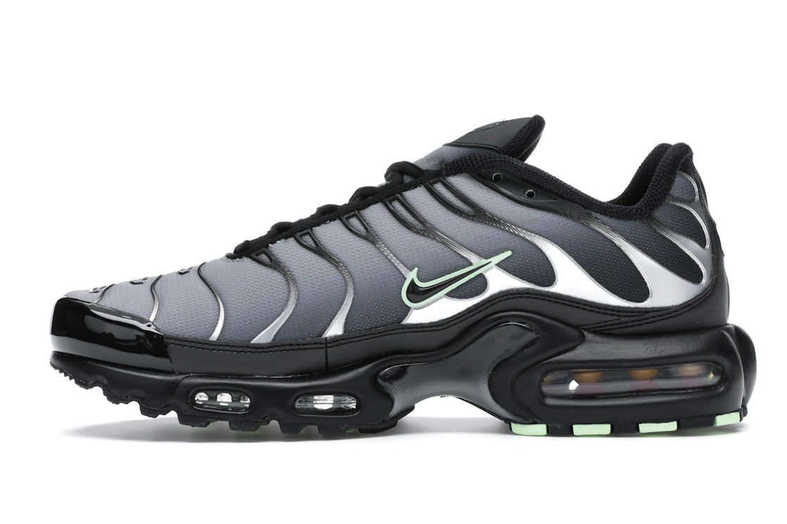 Vue 19 de Nike Air Max Plus Black Particle Grey Vapour Green