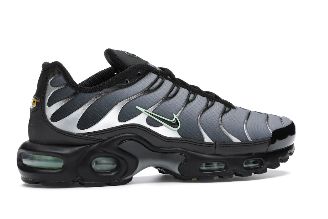 Vue 35 de Nike Air Max Plus Black Particle Grey Vapour Green