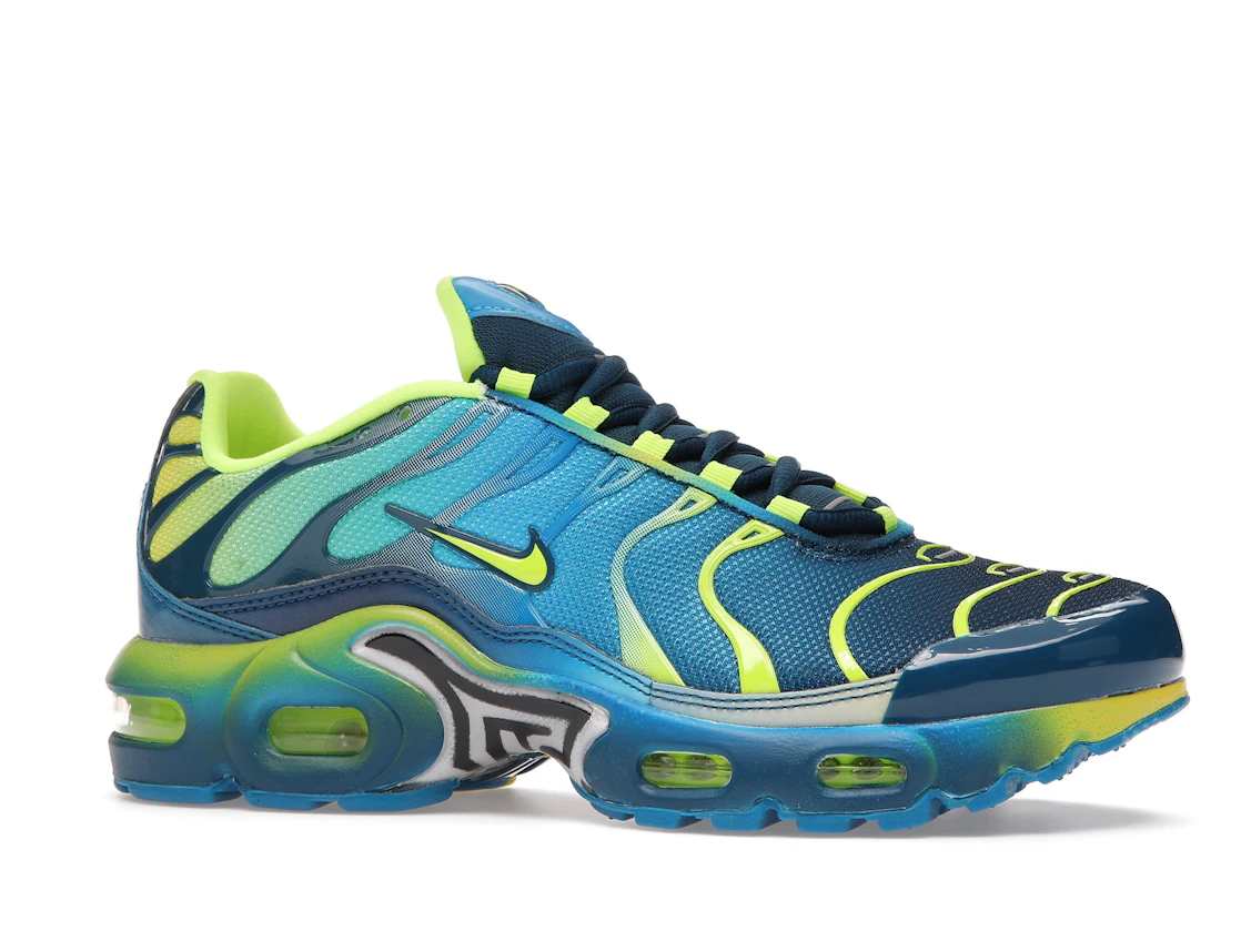 Vue 3 de Nike Air Max Plus Fade Blue Hero Volt (GS)
