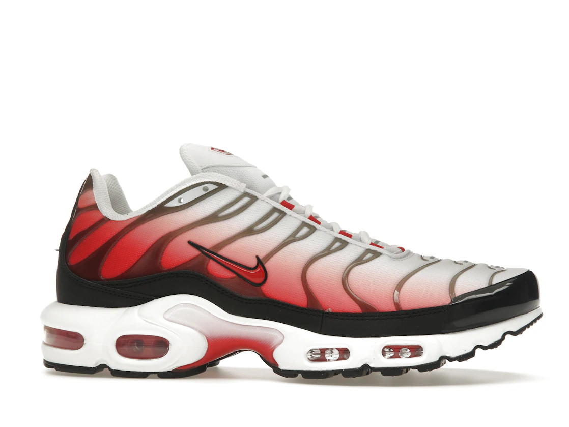Vue 2 de Nike Air Max Plus White Black University Red