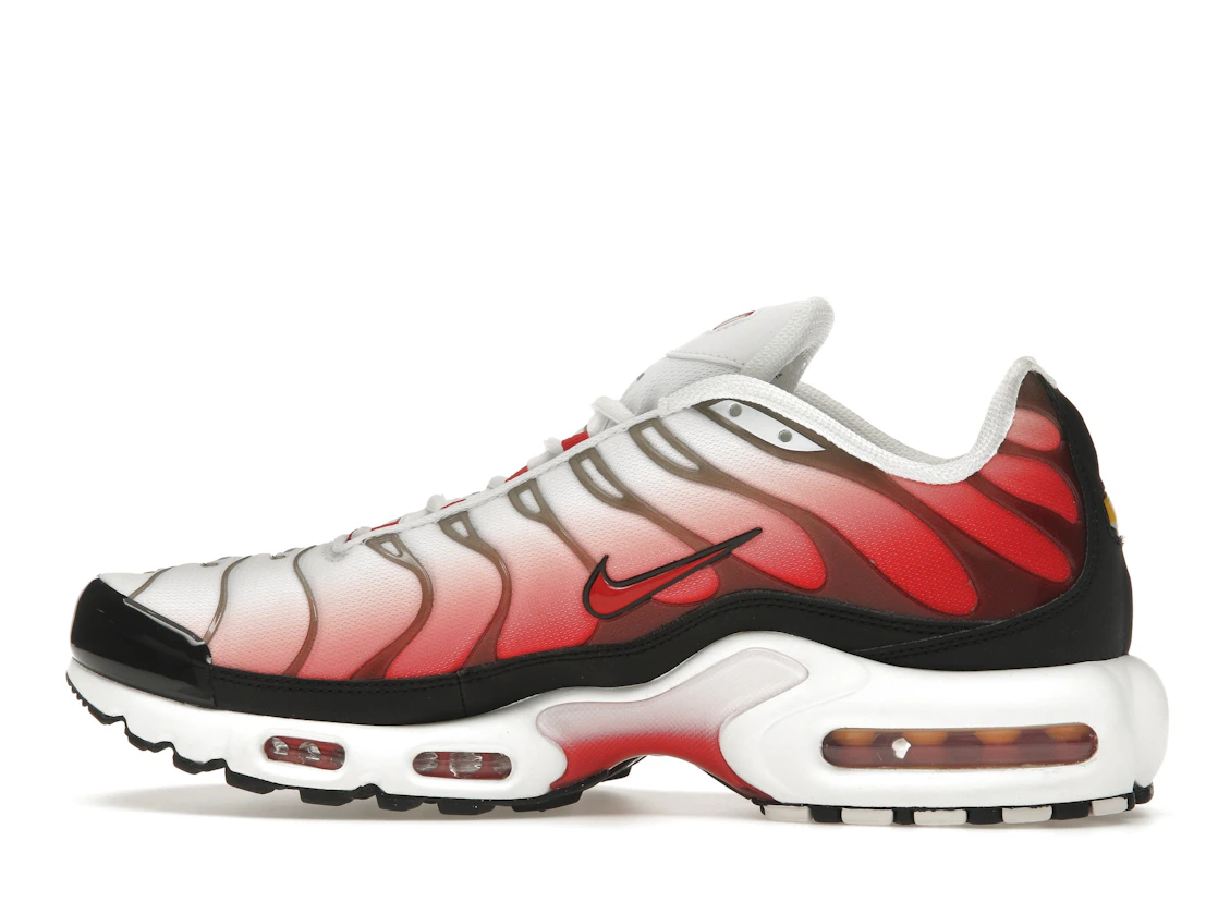 Vue 20 de Nike Air Max Plus White Black University Red