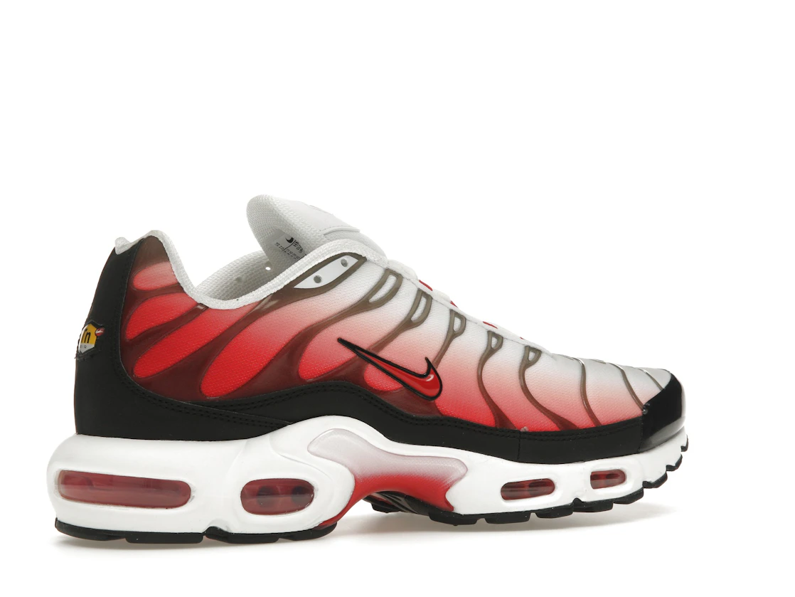 Vue 34 de Nike Air Max Plus White Black University Red