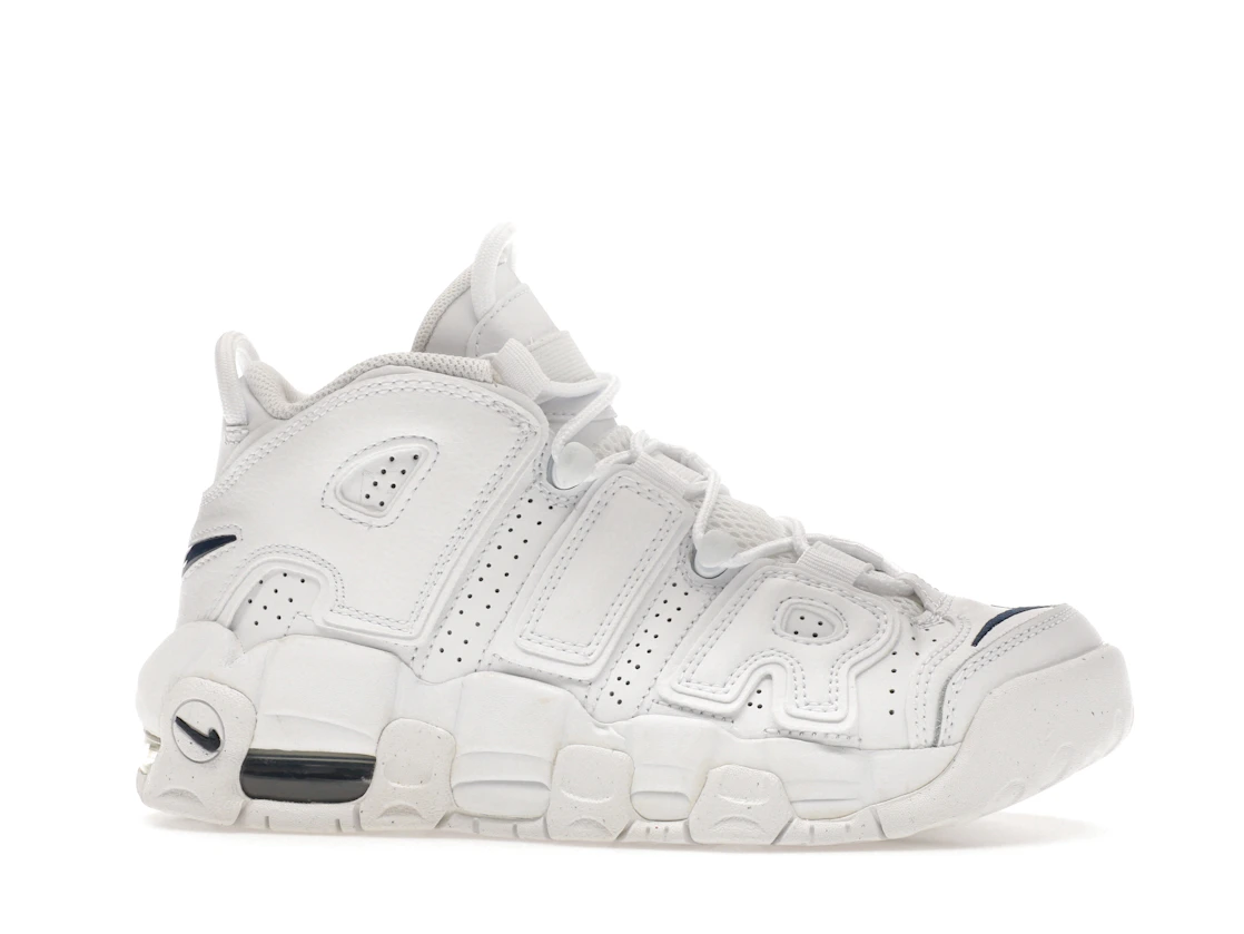 Vue 2 de Nike Air More Uptempo White Midnight Navy (GS)