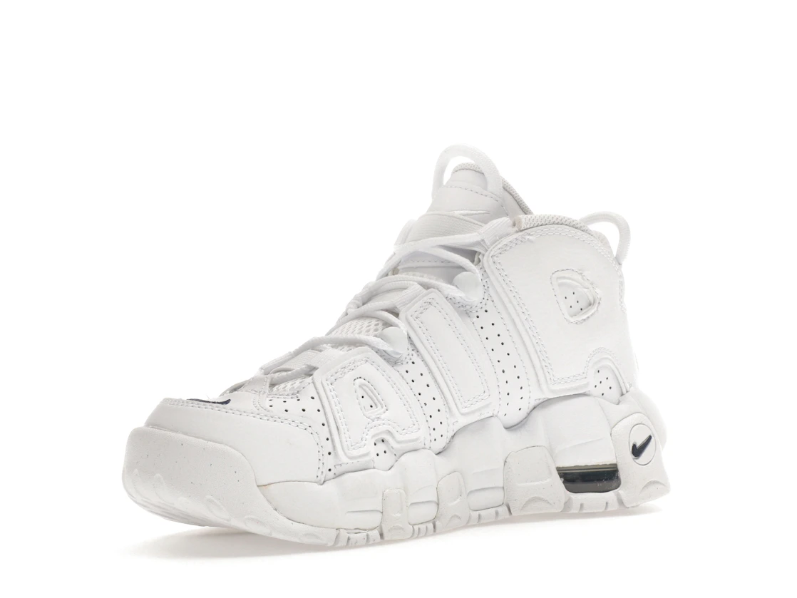 Vue 15 de Nike Air More Uptempo White Midnight Navy (GS)