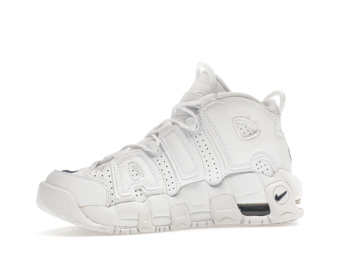 Vue 17 de Nike Air More Uptempo White Midnight Navy (GS)