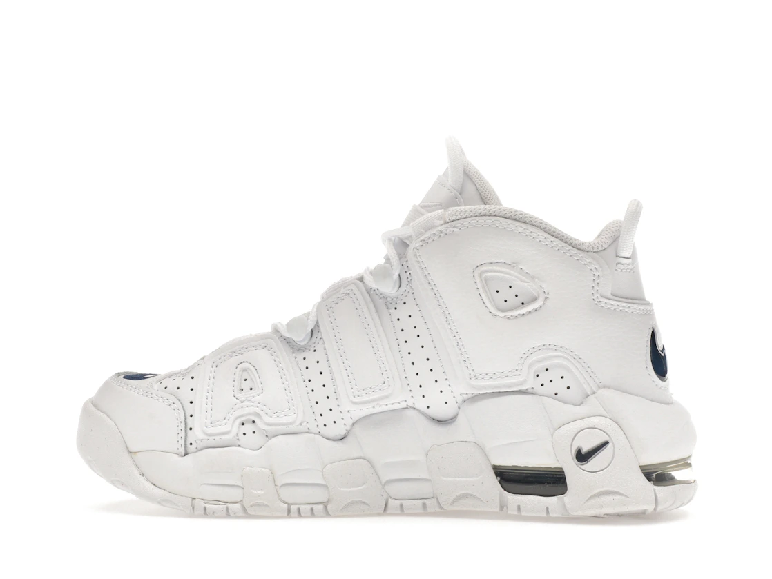 Vue 20 de Nike Air More Uptempo White Midnight Navy (GS)