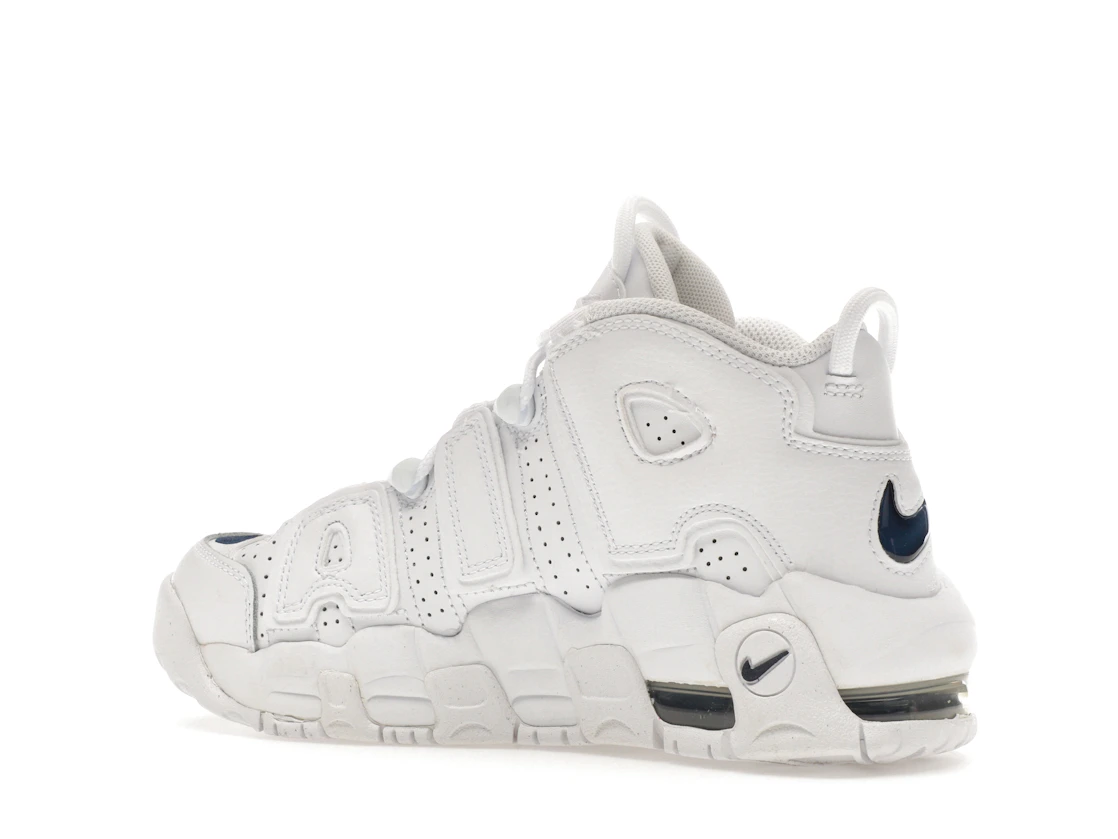 Vue 22 de Nike Air More Uptempo White Midnight Navy (GS)