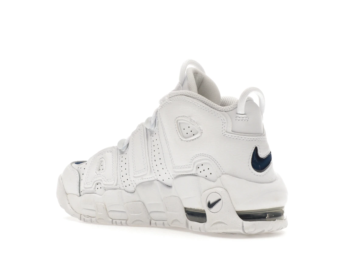 Vue 23 de Nike Air More Uptempo White Midnight Navy (GS)