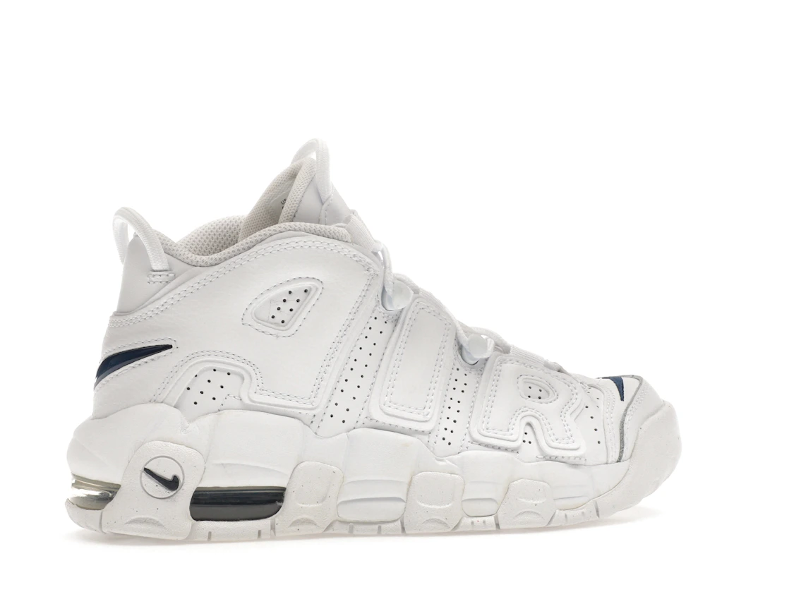 Vue 35 de Nike Air More Uptempo White Midnight Navy (GS)