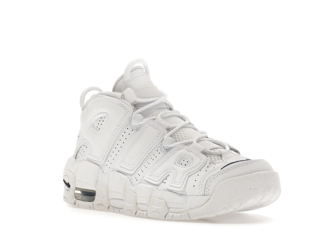 Vue 5 de Nike Air More Uptempo White Midnight Navy (GS)