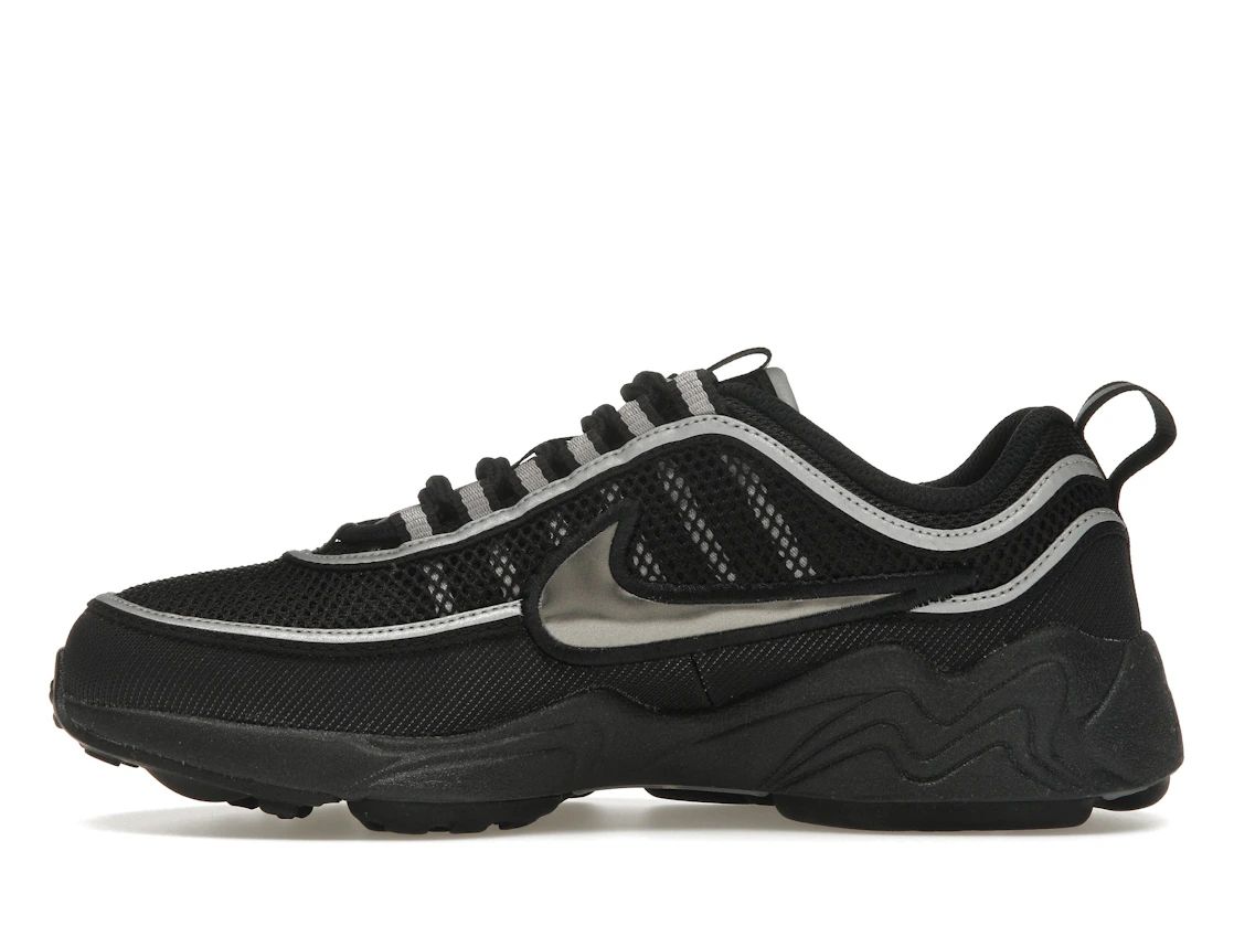 Vue 19 de Nike Air Zoom Spiridon Black Metallic Silver