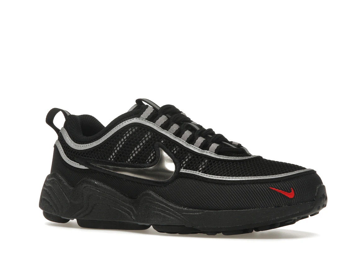 Vue 4 de Nike Air Zoom Spiridon Black Metallic Silver