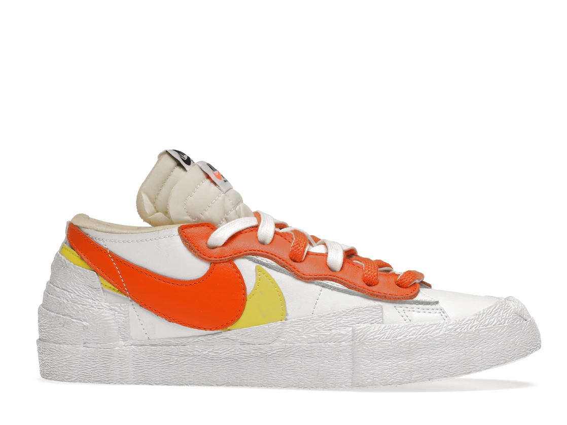 Vue 2 de Nike Blazer Low sacai White Magma Orange
