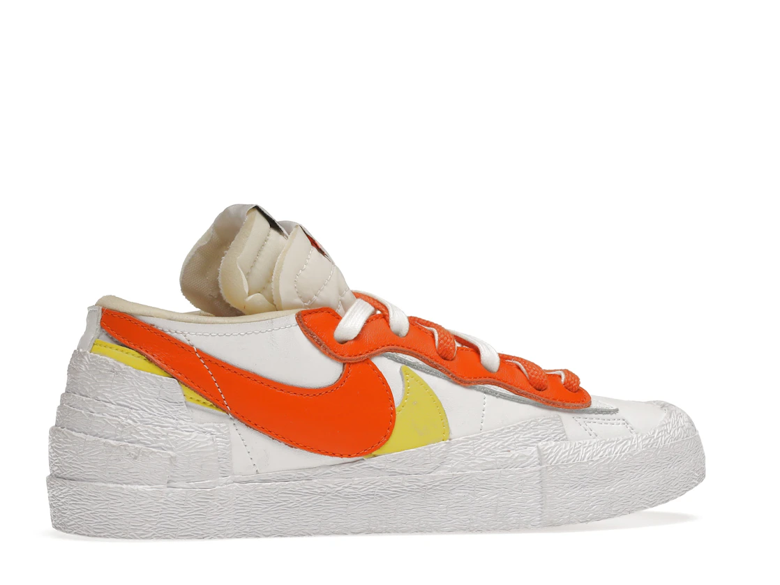 Vue 35 de Nike Blazer Low sacai White Magma Orange
