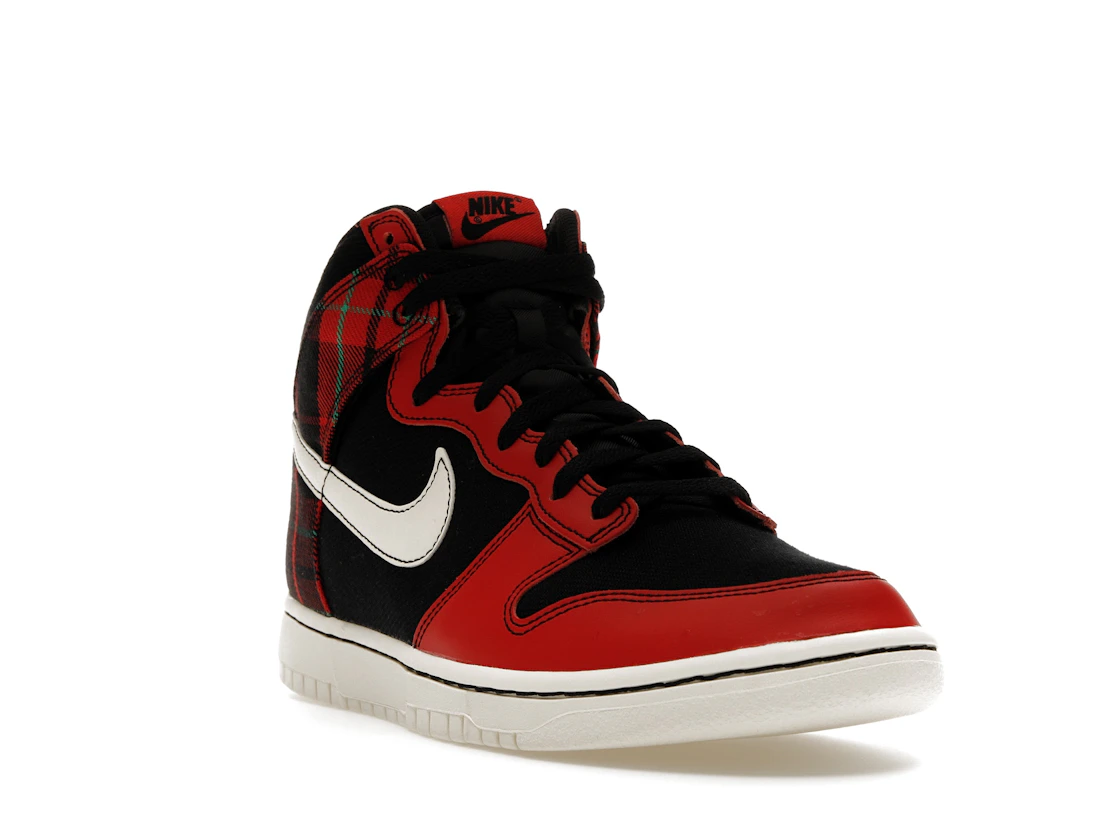 Vue 7 de Nike Dunk High SE Tartan Plaid Black University Red