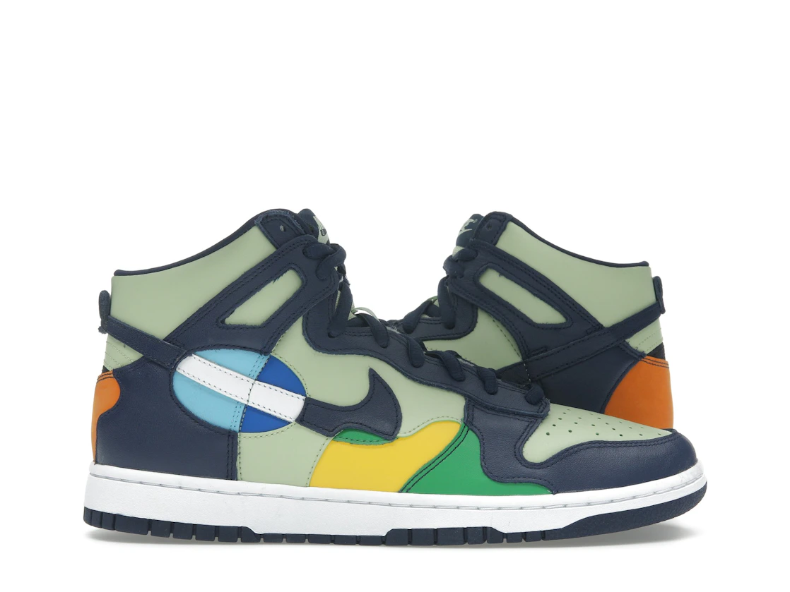 Vue 1 de Nike Dunk High See Through Pistachio Midnight Navy 