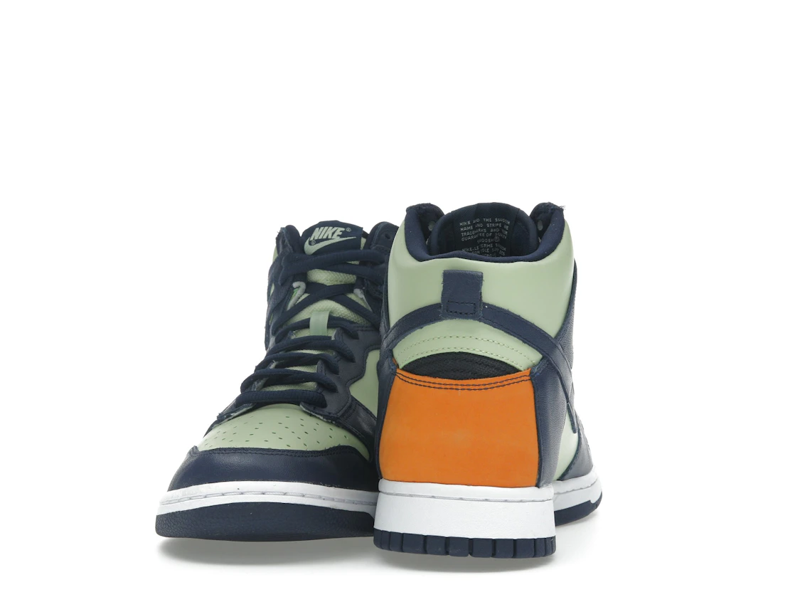 Vue 11 de Nike Dunk High See Through Pistachio Midnight Navy 