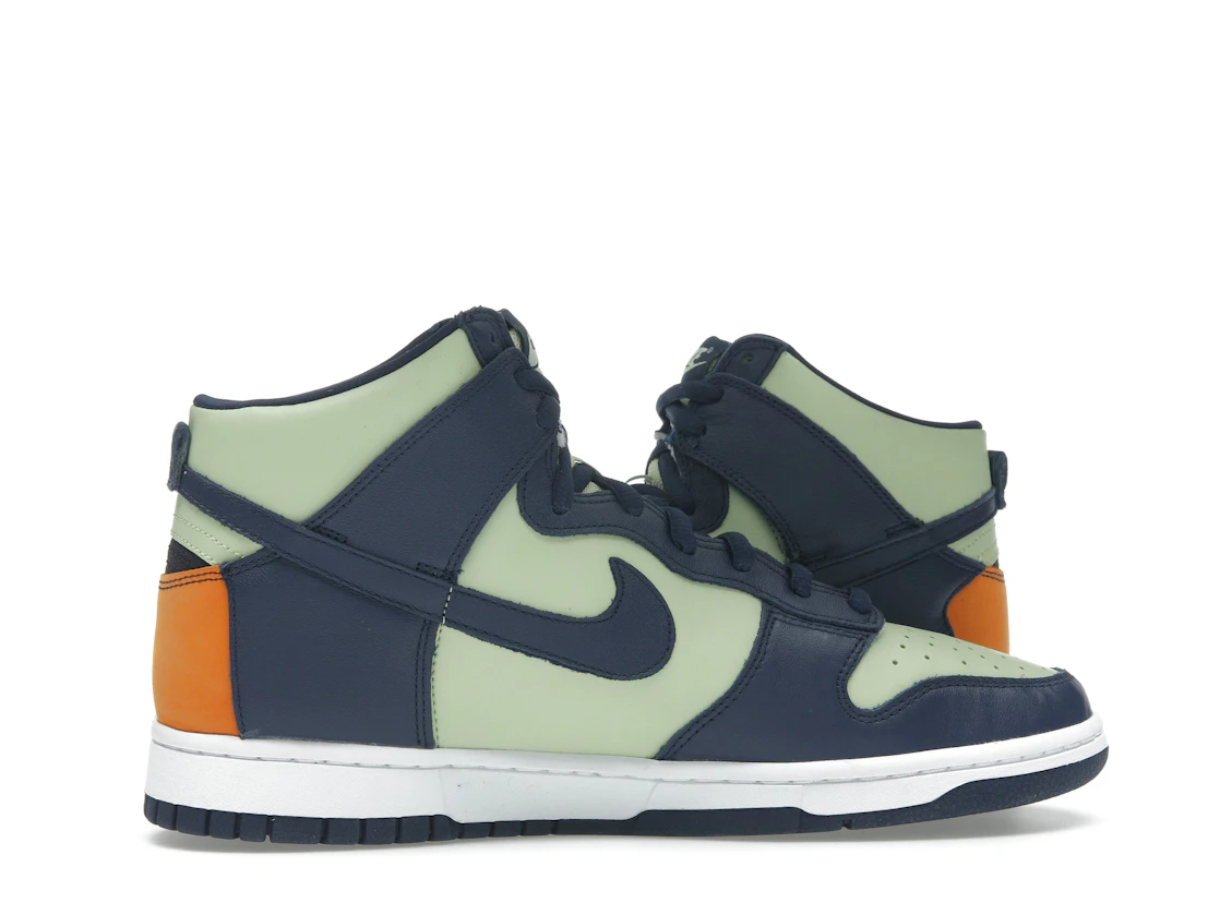Vue 18 de Nike Dunk High See Through Pistachio Midnight Navy 