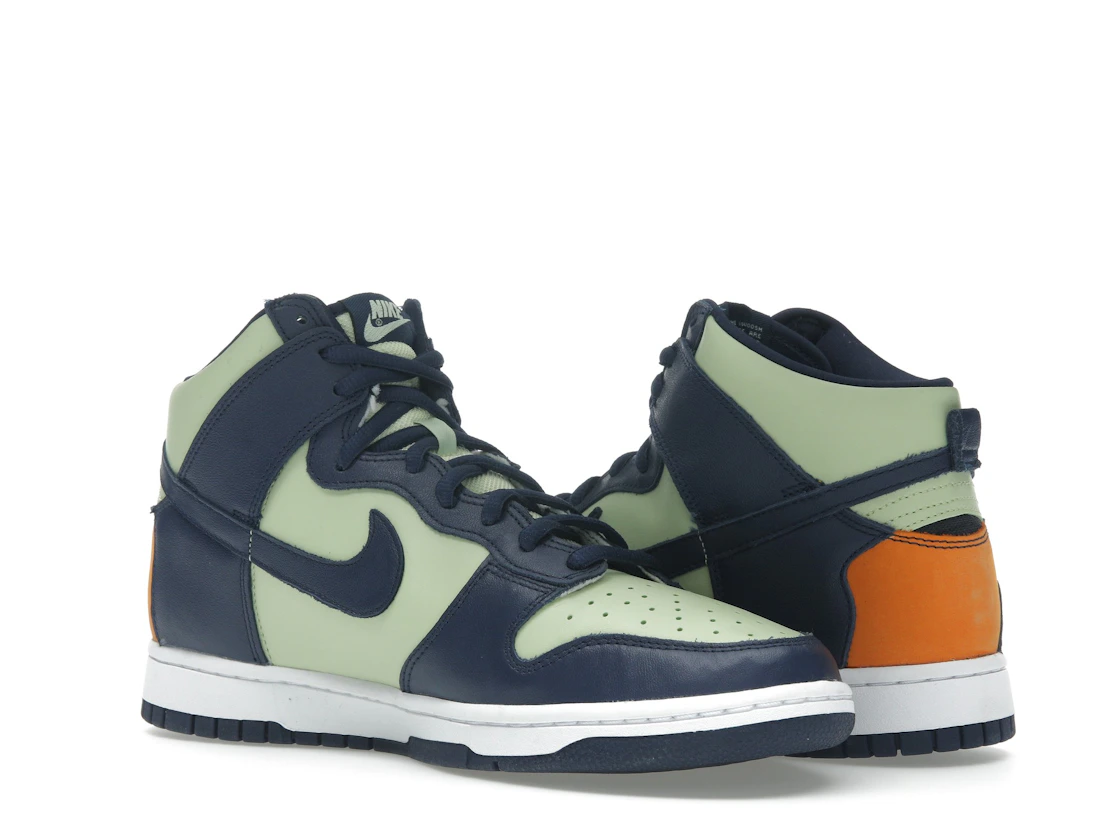 Vue 23 de Nike Dunk High See Through Pistachio Midnight Navy 