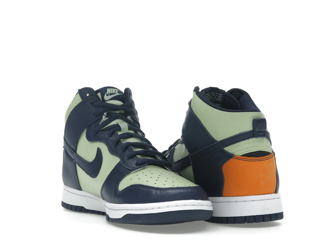Vue 25 de Nike Dunk High See Through Pistachio Midnight Navy 