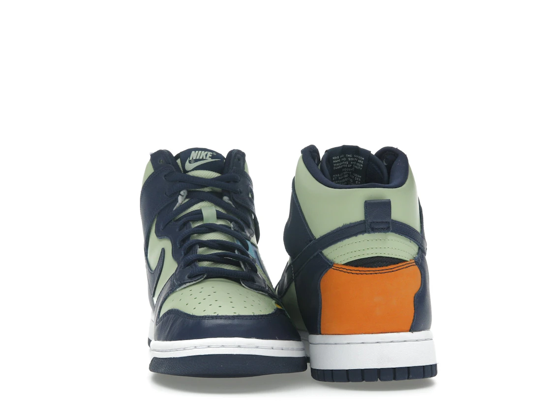 Vue 27 de Nike Dunk High See Through Pistachio Midnight Navy 