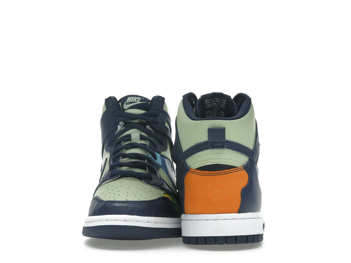 Vue 28 de Nike Dunk High See Through Pistachio Midnight Navy 