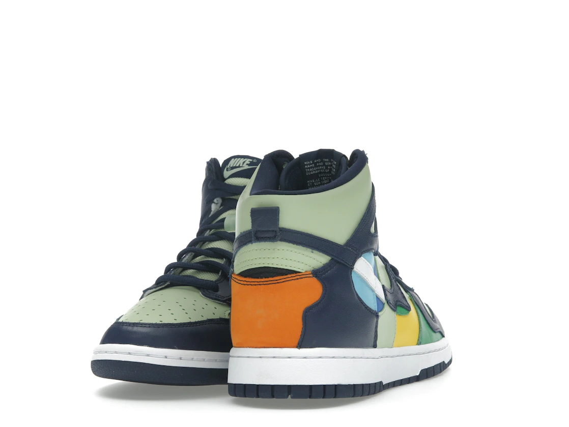 Vue 30 de Nike Dunk High See Through Pistachio Midnight Navy 