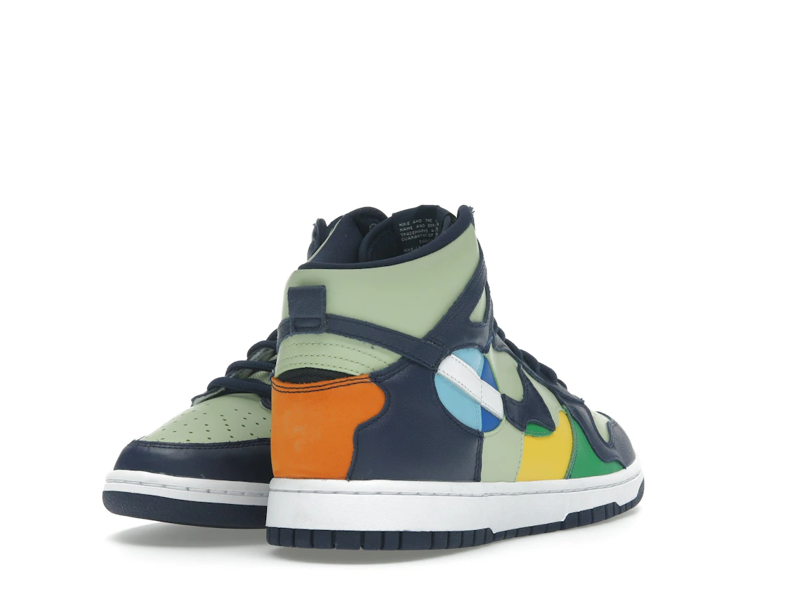 Vue 31 de Nike Dunk High See Through Pistachio Midnight Navy 