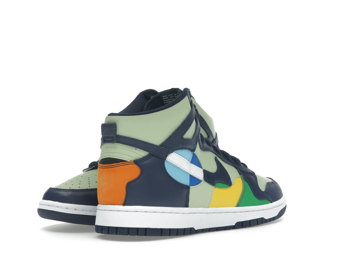 Vue 32 de Nike Dunk High See Through Pistachio Midnight Navy 