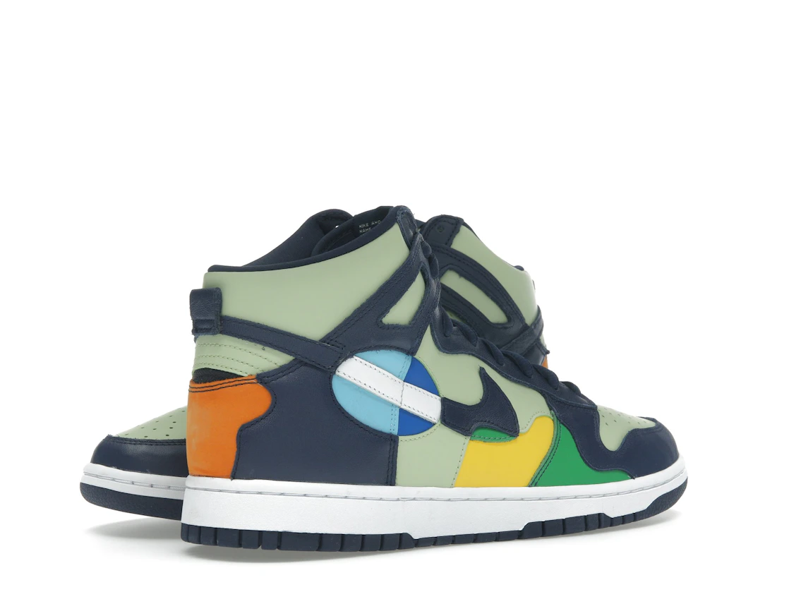 Vue 33 de Nike Dunk High See Through Pistachio Midnight Navy 