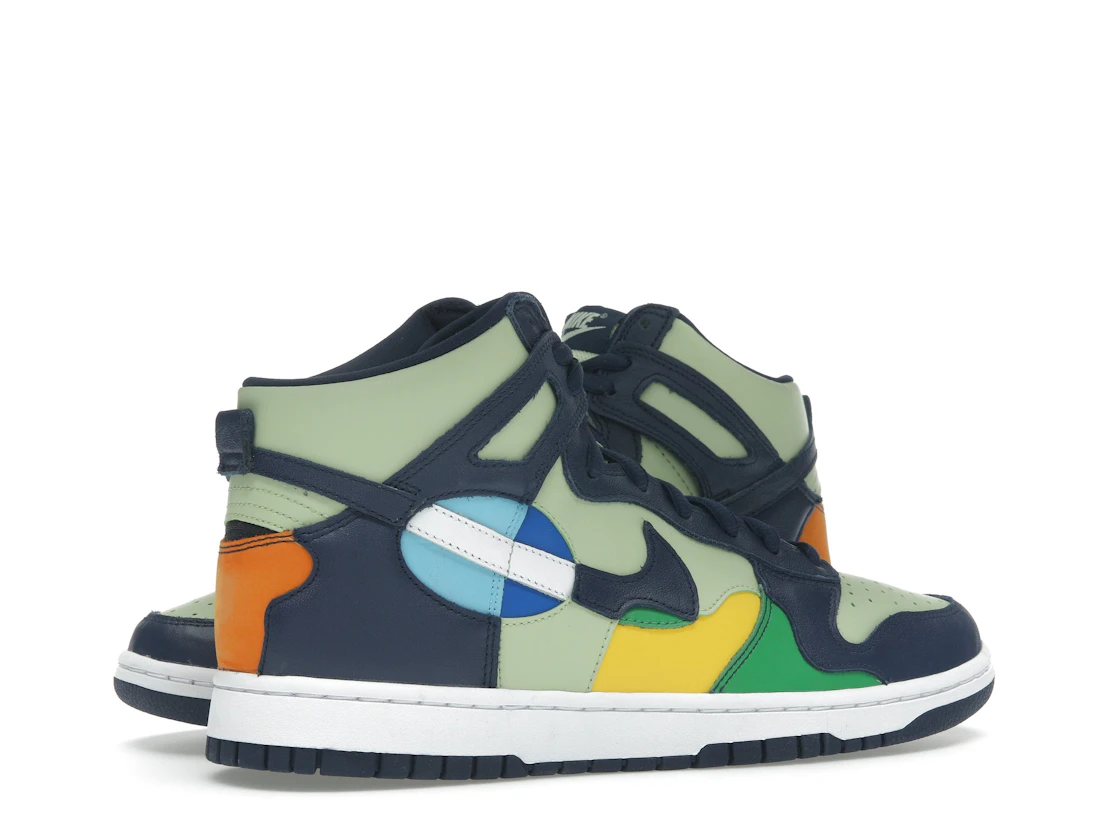 Vue 34 de Nike Dunk High See Through Pistachio Midnight Navy 